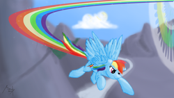 Size: 1024x576 | Tagged: safe, artist:mandy1412, rainbow dash, g4, sonic rainboom