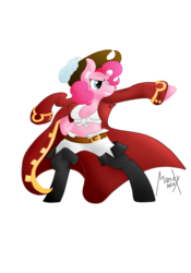 Size: 2409x3436 | Tagged: safe, artist:mandy1412, pinkie pie, earth pony, anthro, g4, belly button, front knot midriff, high res, midriff, pirate