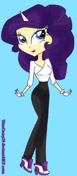 Size: 281x647 | Tagged: safe, artist:tinacrazy29, rarity, human, g4, chibi, female, horn, horned humanization, humanized, solo