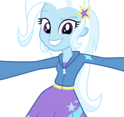 Size: 6395x6000 | Tagged: safe, artist:masem, trixie, equestria girls, g4, my little pony equestria girls: rainbow rocks, .svg available, absurd resolution, photobomb, photobombing trixie, simple background, solo, transparent background, vector
