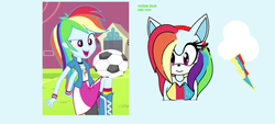 Size: 800x362 | Tagged: safe, artist:pegasissterpaintnpen, screencap, rainbow dash, anthro, equestria girls, g4, female, solo, sonic the hedgehog (series), sonicified, style emulation