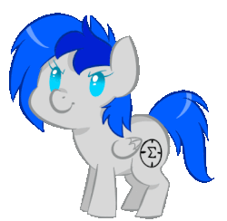 Size: 397x387 | Tagged: safe, artist:jessy, oc, oc only, oc:sapphire sights, fallout equestria, animated, solo