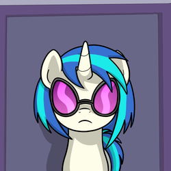 Size: 555x555 | Tagged: safe, artist:drawponies, dj pon-3, vinyl scratch, g4, female, solo