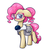 Size: 1200x1200 | Tagged: safe, artist:otterlore, mayor mare, earth pony, pony, g4, cute, female, glasses, mayorable, non-dyed mayor, pink, pink hair, saddle bag, simple background, solo, white background, younger