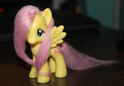 Size: 1000x697 | Tagged: safe, artist:menne, fluttershy, g4, brushable, customized toy, irl, photo, solo, toy