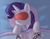 Size: 1100x849 | Tagged: safe, artist:1trick, part of a set, rarity, g4, 1trickpone's sleeping ponies, bed, female, magazine, sleep mask, sleeping, smiling, solo