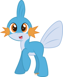 Size: 4048x4935 | Tagged: dead source, safe, artist:silverrainclouds, mudkip, absurd resolution, pokémon, ponified, simple background, solo, transparent background