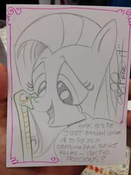 Size: 852x1136 | Tagged: safe, artist:andy price, fluttershy, snake, g4, biting, female, open mouth, smiling, solo, this will end in tears and/or death, traditional art