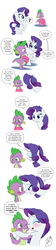 Size: 700x3111 | Tagged: safe, artist:pia-sama, rarity, spike, dragon, pony, unicorn, g4, age difference, blushing, comic, cute, daaaaaaaaaaaw, dialogue, female, happy, male, mare, nuzzling, ship:sparity, shipping, smiling, spikelove, straight, teary eyes