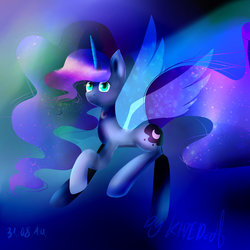 Size: 1024x1024 | Tagged: safe, artist:katedoof, princess luna, g4, female, solo