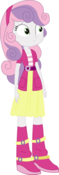 Size: 874x2582 | Tagged: safe, artist:sketchmcreations, sweetie belle, equestria girls, g4, clothes, female, headband, inkscape, simple background, solo, transparent background
