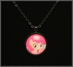 Size: 2124x1944 | Tagged: safe, artist:primmrose, pinkie pie, g4, craft, customized toy, female, filly, irl, pendant, photo, solo, younger