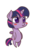 Size: 1266x1818 | Tagged: safe, artist:mrs1989, twilight sparkle, alicorn, pony, g4, bipedal, chibi, female, mare, simple background, solo, transparent background, twilight sparkle (alicorn)