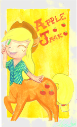 Size: 298x489 | Tagged: safe, artist:shauntinasha, applejack, centaur, g4, centaurjack