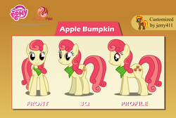 Size: 1024x690 | Tagged: safe, artist:jerry411, apple bumpkin, g4, apple family member, double rainboom puppet, flash, flash puppet, my little pony: friendship is magic logo, puppet, puppet rig, rig, solo