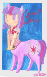 Size: 298x489 | Tagged: safe, artist:shauntinasha, twilight sparkle, centaur, g4, book, centaur twilight, centaurified, clothes, horn, pony ears, shirt