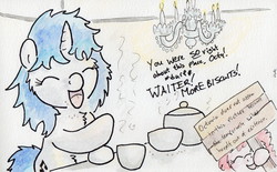 Size: 1188x737 | Tagged: safe, artist:slightlyshade, dj pon-3, octavia melody, pinkie pie, vinyl scratch, pony, unicorn, g4, tea, traditional art