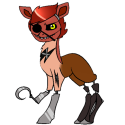 Size: 500x500 | Tagged: artist needed, safe, five nights at freddy's, foxy, ponified