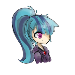 Size: 1280x1280 | Tagged: safe, artist:jankrys00, sonata dusk, human, equestria girls, g4, my little pony equestria girls: rainbow rocks, bust, clothes, cute, female, gem, hoodie, humanized, siren gem, solo, sonatabetes