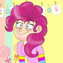 Size: 960x960 | Tagged: safe, pinkie pie, human, g4, cute, humanized, smiling