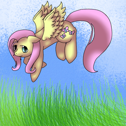 Size: 494x495 | Tagged: safe, artist:artificem-draconis, fluttershy, g4, female, flying, solo