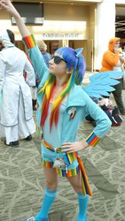 Size: 540x960 | Tagged: safe, rainbow dash, human, g4, cosplay, irl, irl human, photo