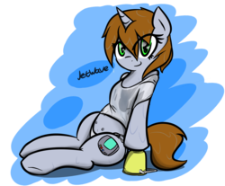 Size: 3145x2610 | Tagged: safe, artist:jetwave, oc, oc only, oc:littlepip, pony, unicorn, fallout equestria, abstract background, clothes, crotchboobs, cutie mark, delicious flat crotch, fanfic, fanfic art, female, high res, hooves, horn, looking at you, mare, nipples, nudity, panties, pipbutt, shirt, smiling, solo, t-shirt, teats, underwear, wet, wet clothes, wet mane, wet shirt, wet t-shirt
