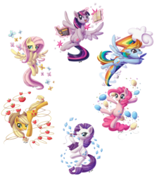 Size: 1024x1163 | Tagged: safe, artist:alidythera, applejack, fluttershy, pinkie pie, rainbow dash, rarity, twilight sparkle, alicorn, pony, g4, female, mane six, mare, twilight sparkle (alicorn)