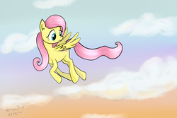 Size: 3000x2000 | Tagged: safe, artist:bubble-toes14, fluttershy, g4, female, flying, high res, solo