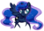 Size: 500x347 | Tagged: safe, artist:shinepawpony, princess luna, g4, chibi, cute, female, raised hoof, raised leg, simple background, smiling, solo, spread wings, transparent background, vector