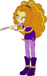 Size: 1474x2378 | Tagged: safe, artist:nano23823, adagio dazzle, equestria girls, g4, my little pony equestria girls: rainbow rocks, .svg available, bedroom eyes, boots, female, gem, shoes, simple background, siren gem, solo, svg, transparent background, vector
