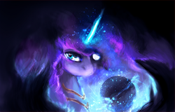 Size: 1280x820 | Tagged: safe, artist:elkaart, princess luna, g4, female, solo