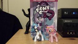 Size: 1024x576 | Tagged: safe, dj pon-3, pinkie pie, vinyl scratch, kaiju, equestria girls, g4, dvd, godzilla, godzilla (series), godzilla 2014, neca, rainbow power