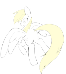 Size: 744x842 | Tagged: safe, artist:ukingu, derpy hooves, pegasus, pony, g4, butt, female, mare, pixiv, plot, solo