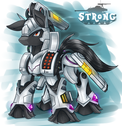 Size: 1695x1747 | Tagged: safe, artist:vavacung, oc, oc only, armor, powered exoskeleton