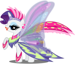 Size: 3000x2566 | Tagged: safe, artist:scourge707, rarity, pony, unicorn, g4, sonic rainboom (episode), clothes, costume, female, glimmer wings, lipstick, looking at you, makeup, mare, raised hoof, side view, simple background, solo, transparent background, vector