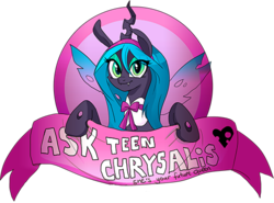 Size: 514x380 | Tagged: safe, artist:jokerpony, queen chrysalis, ask teen chrysalis, g4, clothes, female, solo, tumblr