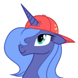 Size: 800x800 | Tagged: safe, artist:durger, princess luna, alicorn, pony, g4, alternate hairstyle, female, hat, s1 luna, simple background, solo, transparent background, vector