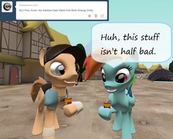 Size: 1024x819 | Tagged: safe, rainbow dash, g4, 3d, crossover, gmod, scout (tf2), team fortress 2