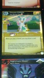 Size: 540x960 | Tagged: safe, enterplay, nightmare moon, princess celestia, celestial solstice, g4, my little pony collectible card game, card, ccg