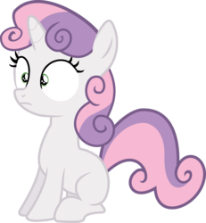 Size: 2568x2781 | Tagged: safe, artist:incognito-i, sweetie belle, g4, confused, female, high res, simple background, sitting, solo, surprised, transparent background, vector