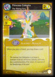 Size: 344x480 | Tagged: safe, enterplay, princess celestia, celestial solstice, g4, my little pony collectible card game, card, ccg, female, solo