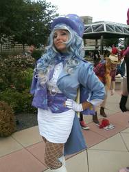 Size: 720x960 | Tagged: safe, artist:mieucosplay, trixie, human, bronycon, bronycon 2014, g4, 2014, boots, clothes, convention, converse, cosplay, fishnet stockings, gloves, hand on hip, hat, irl, irl human, pantyhose, photo, shoes, skirt, solo, tailcoat, trixie's cape, trixie's hat, tube skirt