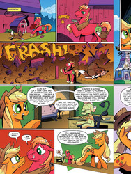 Size: 720x960 | Tagged: safe, idw, official comic, applejack, big macintosh, granny smith, winona, earth pony, pony, friends forever #8, g4, my little pony: friends forever, spoiler:comic, male, preview, stallion