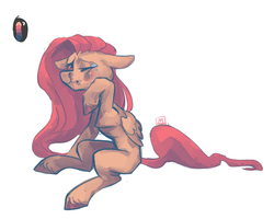 Size: 1280x1024 | Tagged: safe, artist:medicus-s, fluttershy, g4, crying, female, floppy ears, flutterbuse, injured, limited palette, sad, sitting, solo