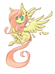 Size: 397x531 | Tagged: safe, artist:arctoslupus, fluttershy, g4, female, solo, spread wings