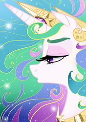 Size: 600x850 | Tagged: safe, artist:tenderlumpkins, princess celestia, g4, crying, female, solo