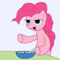 Size: 894x894 | Tagged: safe, artist:resistance-of-faith, pinkie pie, earth pony, pony, g4, cereal, cereal guy, female, meme, ponified, solo