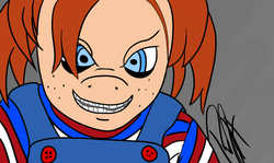 Size: 1000x594 | Tagged: safe, artist:ironwrench93, pony, child's play, chucky, ponified