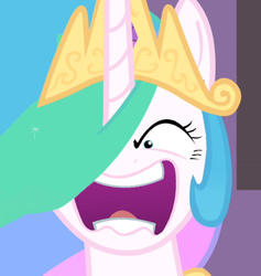 Size: 600x632 | Tagged: safe, princess celestia, alicorn, pony, g4, bust, female, front view, mare, portrait, ragelestia, solo, yelling